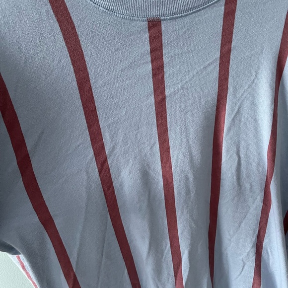 Casual Crewneck Sweater - Baby blue, stripped crewneck. - Picture 4 of 6